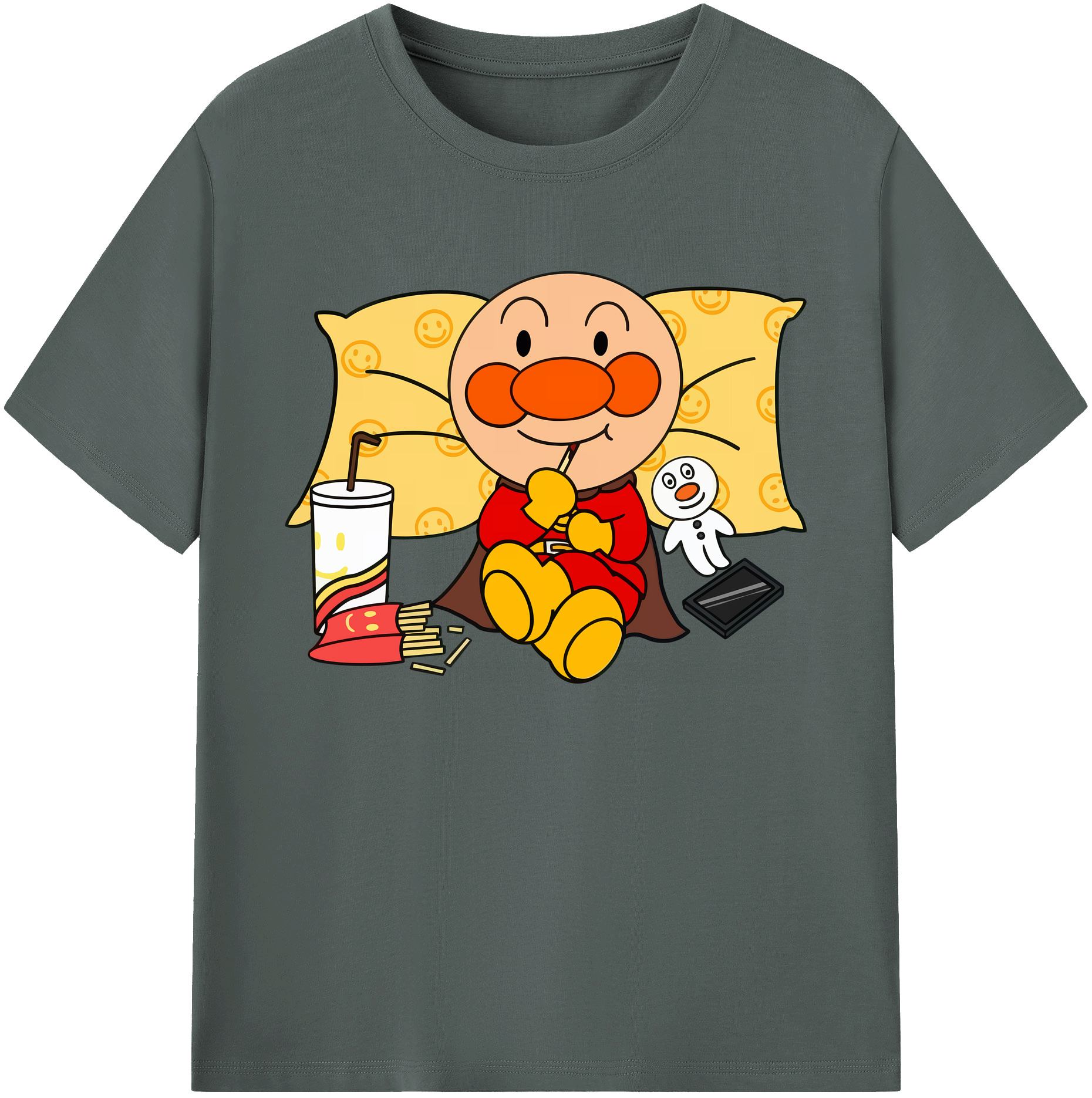 （画像用） アンパンマン Anpanman 綿100％ メンズ半袖Tシャツ｜肌触りやわらか＆通気性